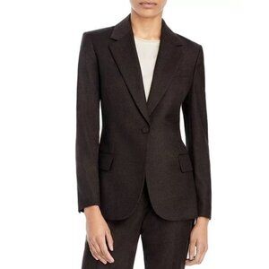 THEORY Fitted Blazer Wool Sleek Flannel 1 Button Jacket